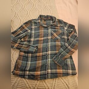 Patagonia Organic Cotton Checkered Shirt - Blue and Brown